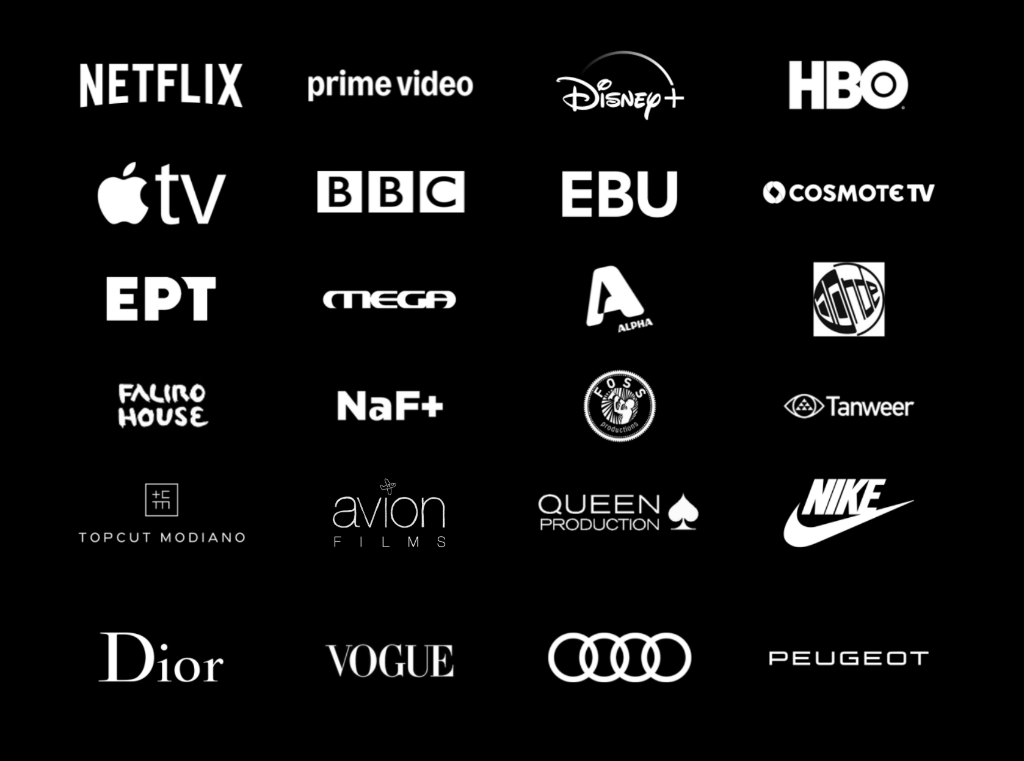 Clients: Netflix, Apple TV, BBC, HBO, Prime Video, Disney+, EBU, Dior, Nike, Vogue, Audi, Peugeot and more