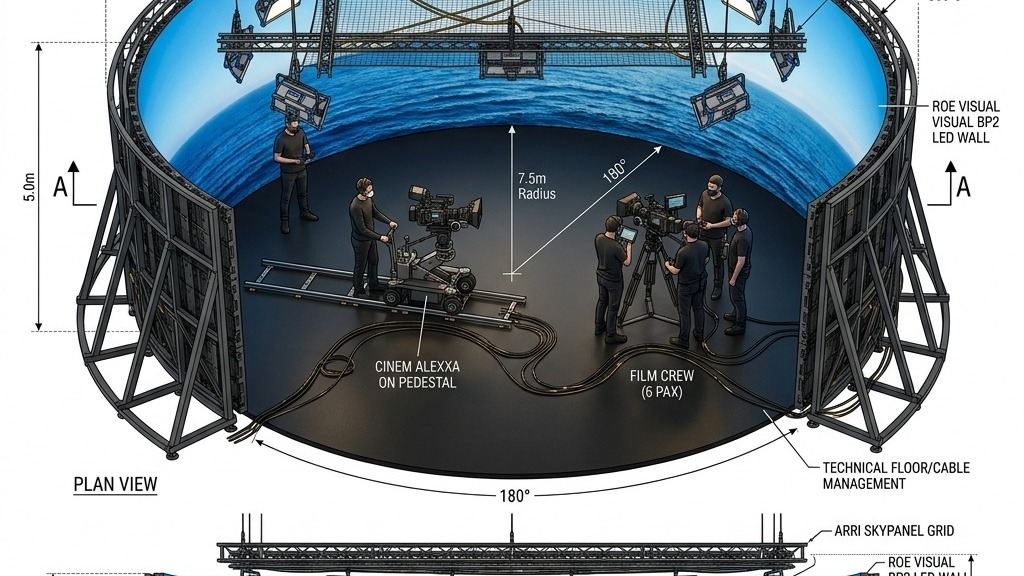 LED Volume — Curved geometry technical view
